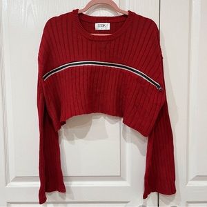 LF Seek The Label Cropped Zipper Sweater